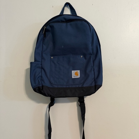 Carhartt Legacy Compact Backpack small tablet canvas navy blue outdoor read - Picture 1 of 9